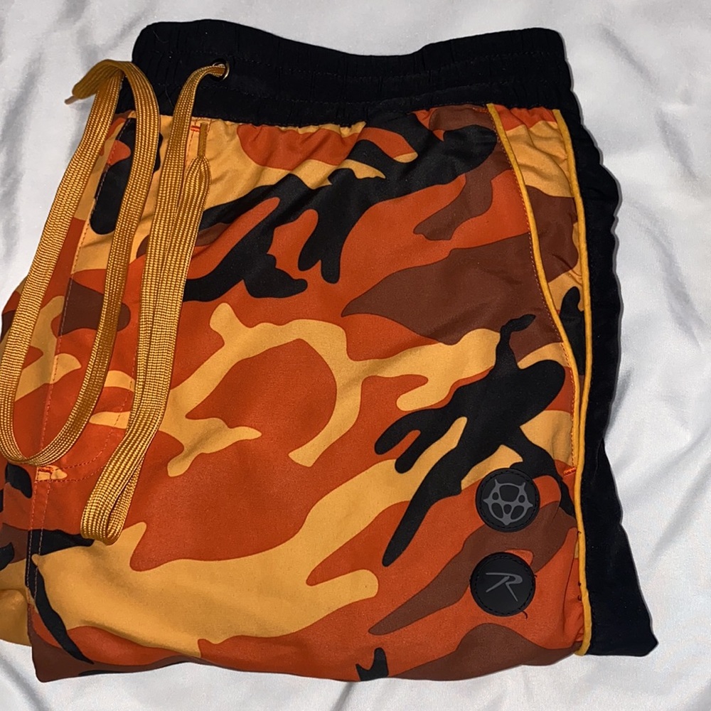 Rothco Womens Orange Black Camo Cargo Pants Sz M